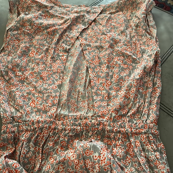 Rebecca Taylor Grey and Red Floral Open Back Dress❤️🤍❤️ - Picture 10 of 12